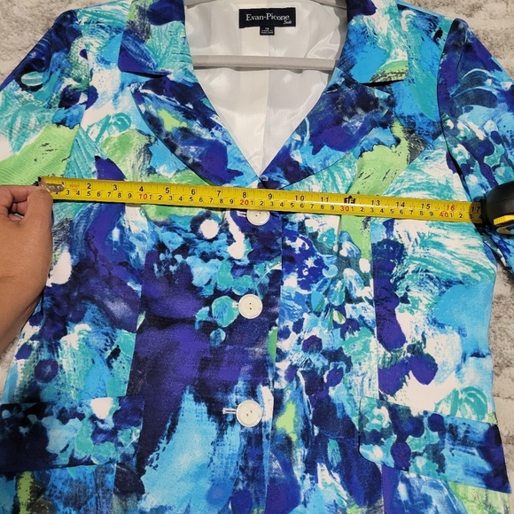 Evan-Picone Vibrant Abstract Blazer - Picture 10 of 11